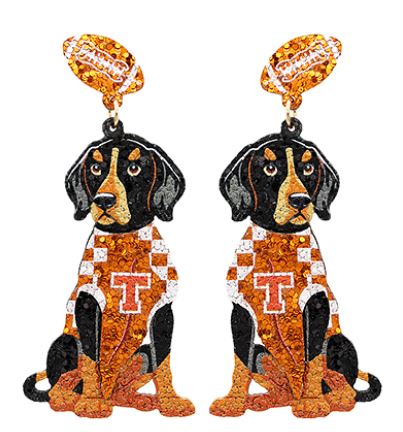 Game Day Hound Earrings! Football Post Style!