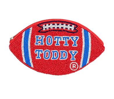 HOTTY TODDY Beaded Football Coin Purse