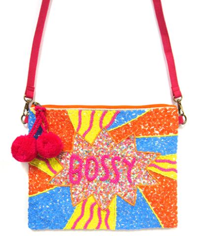 BOSSY Beaded Crossbody Bag