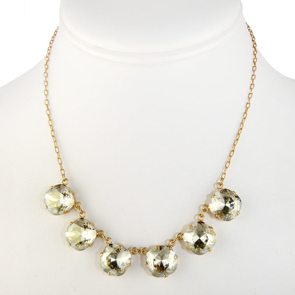 Catherine Popesco 6 Stone Necklace ~ La Vie Parisienne Jewelry ~ Swarvoski Crystals