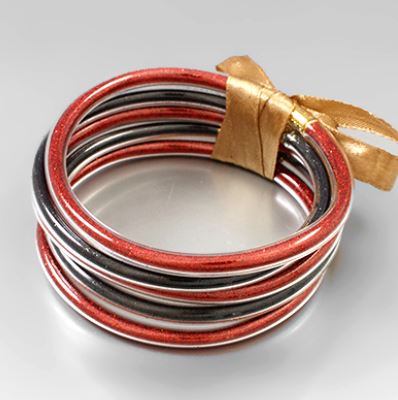 TONS of Colors! Set Of Five Jelly & Glitter Bangle Bracelets