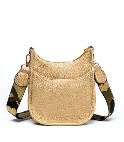 Metallic Gold Crossbody with Guitar Strap