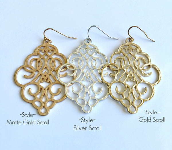 Royal Scroll Earrings