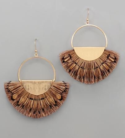 Gold Feather Earrings - 4 Styles