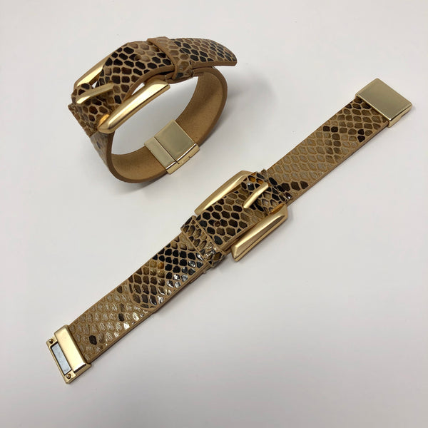 Snakeskin Buckle Cuff Bracelet
