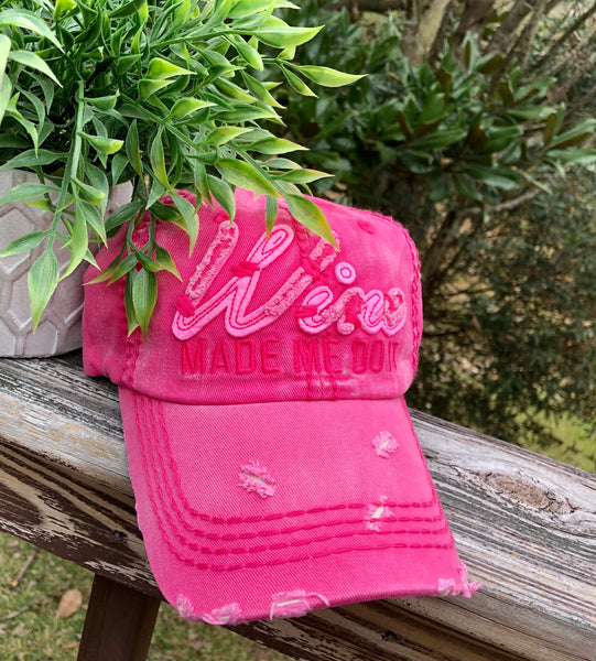 Wine Made Me Do It Baseball Cap or Hat