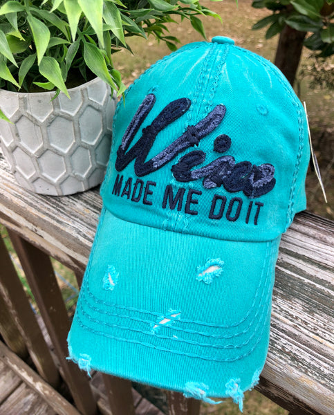 Wine Made Me Do It Baseball Cap or Hat