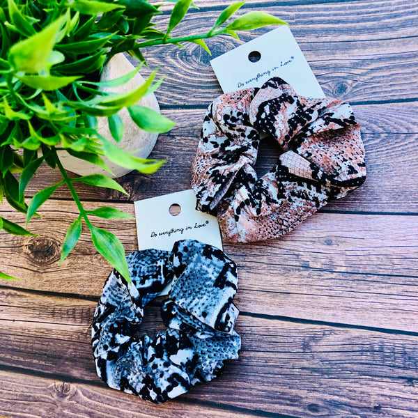 Snake print Scrunchie Set of 2