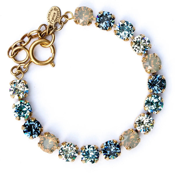 Catherine Popesco Multi Stone ~ Midnight & Aqua Bracelet on Gold ~ La Vie Parisienne