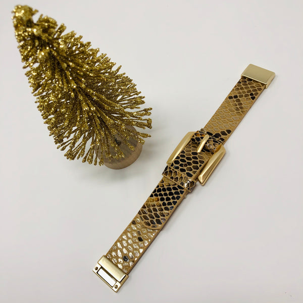 Snakeskin Buckle Cuff Bracelet