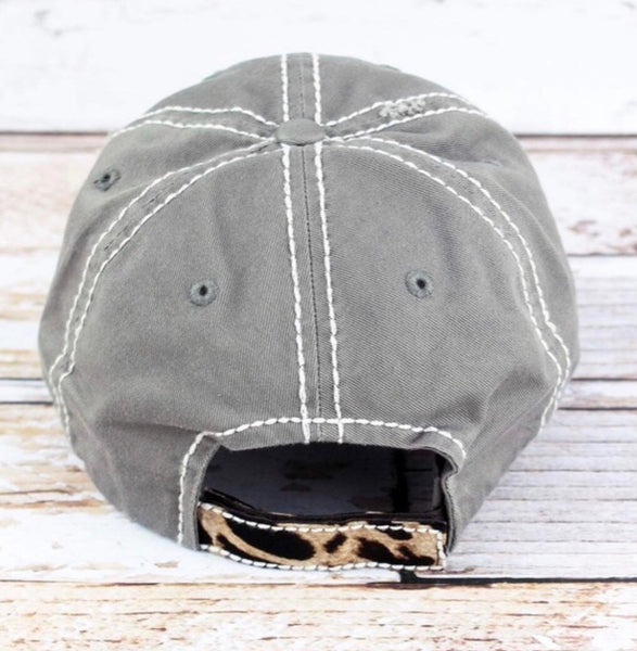 Pray Hustle Repeat Leopard Baseball Cap - 3 Colors