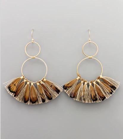 Gold Feather Earrings - 4 Styles