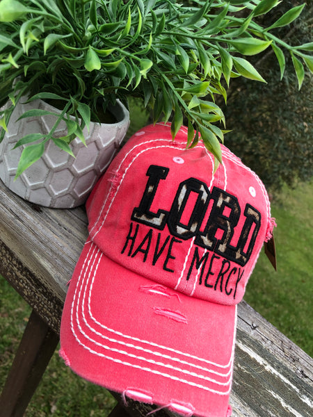 Lord Have Mercy Leopard Pink or Brown Baseball Cap Hat