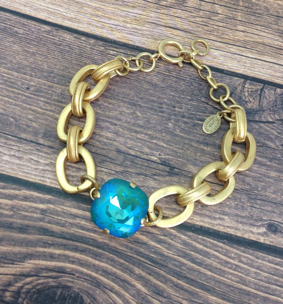 Catherine Popesco Blue Ruby or Mermaid Bracelet in Gold ~ La Vie Parisienne Jewelry