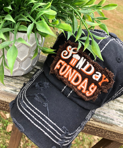 Sunday Funday Baseball Cap Hat - Black