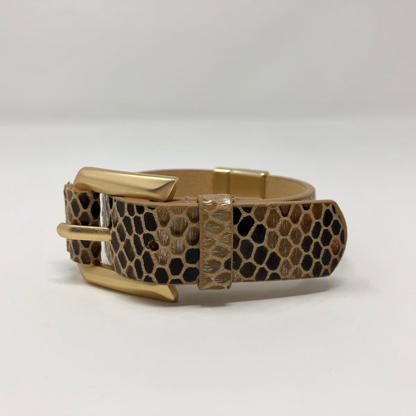 Snakeskin Buckle Cuff Bracelet