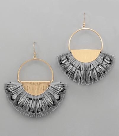 Gold Feather Earrings - 4 Styles