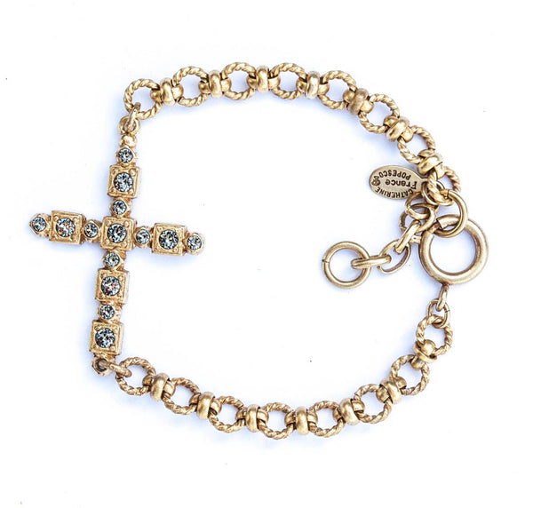 Catherine Popesco Gold Cross Bracelet