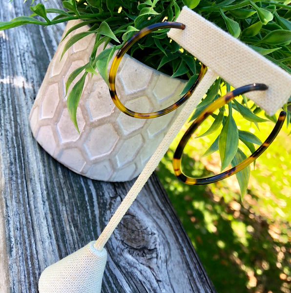 Tortoise hoop earrings
