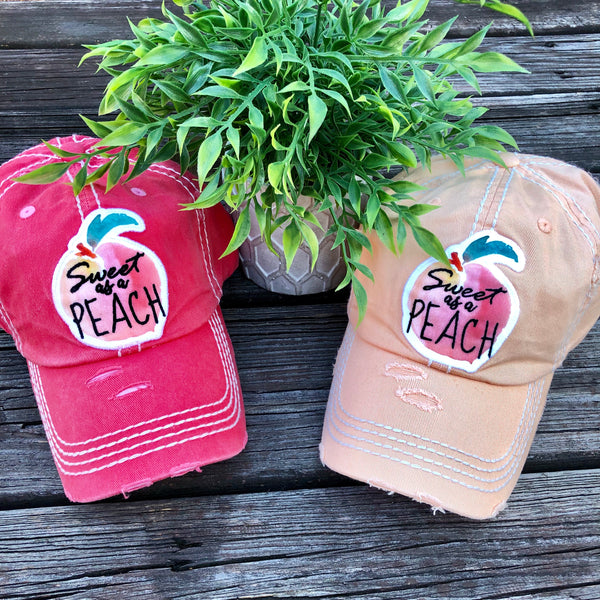 Sweet as a Peach Women's Baseball Cap or Hat