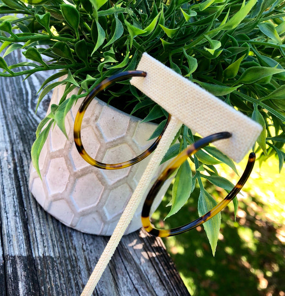 Tortoise hoop earrings