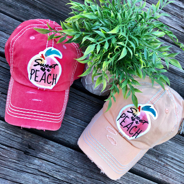 Sweet as a Peach Women's Baseball Cap or Hat