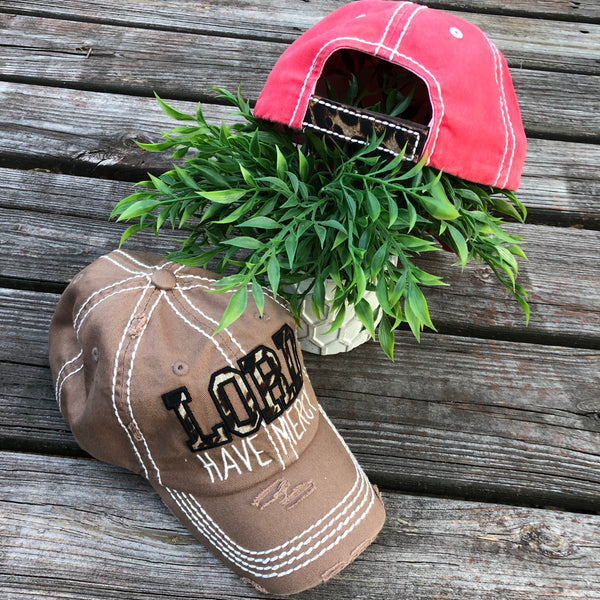 Lord Have Mercy Leopard Pink or Brown Baseball Cap Hat