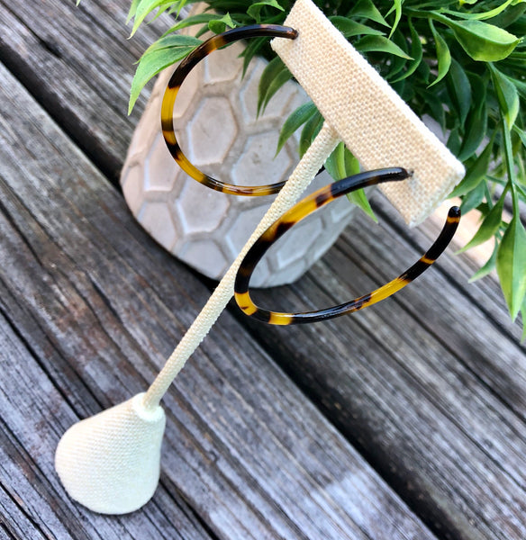 Tortoise hoop earrings