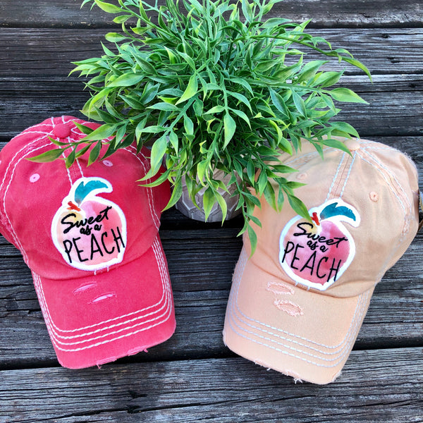 Sweet as a Peach Women's Baseball Cap or Hat