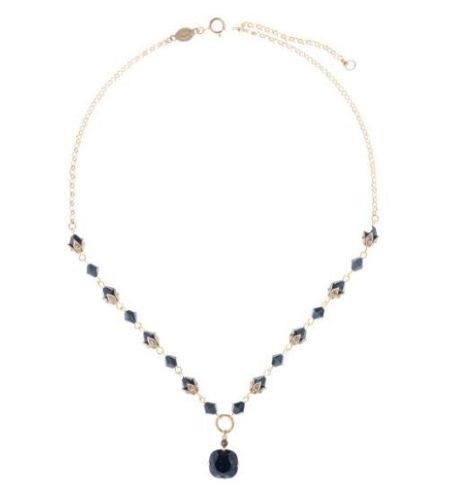 Catherine Popesco Black or Jet Swarvoski Stone Necklace ~ La Vie Parisienne Jewelry