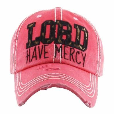 Lord Have Mercy Leopard Pink or Brown Baseball Cap Hat
